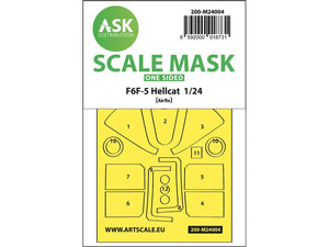Art Scale Kit M24004 F6F-5 Hellcat One-Sided Express Masks for Airfix 1/24