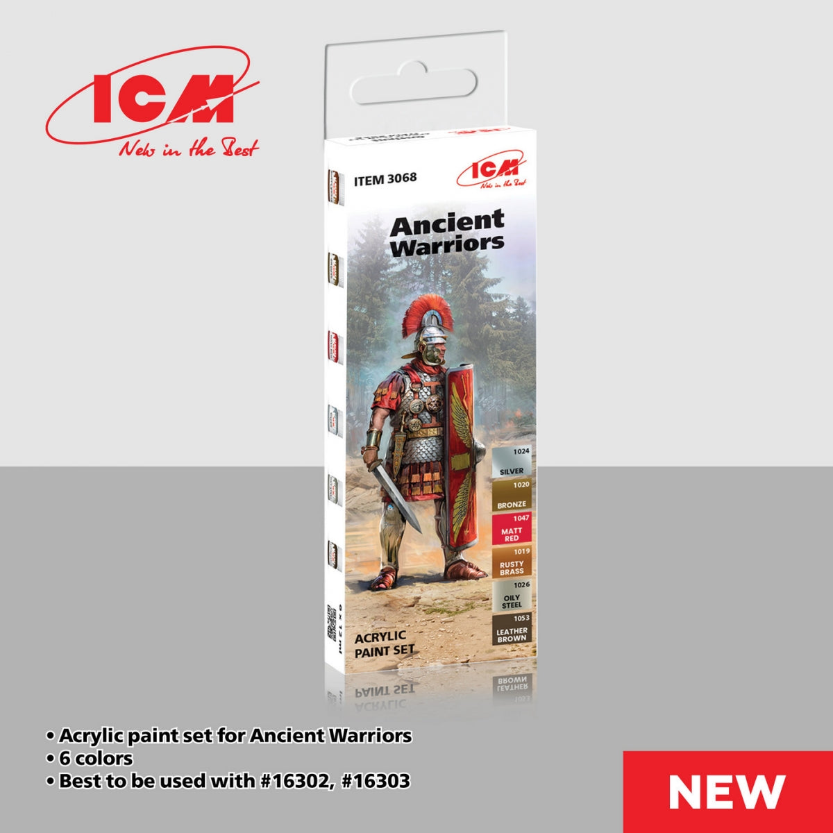 ICM 3068 Acrylic paint set for Ancient Warriors 12 ml х 6