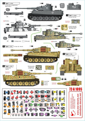 Star Decals 72-A1095 Tiger I. sPzAbt 502 # 1. Initial / Early / Mid production Tigers. 1/72 – zdjęcie 3