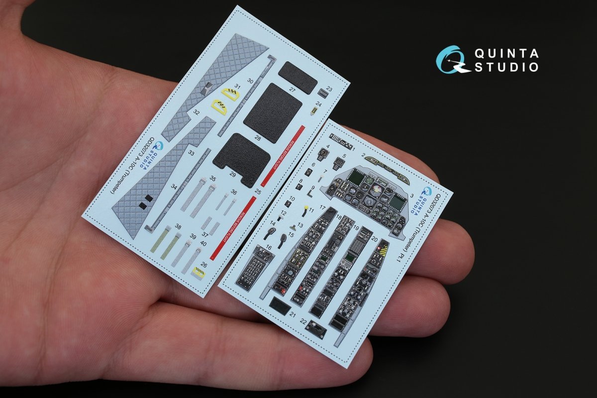 Quinta Studio QD32073 A-10C 3D-Printed &amp;amp; coloured Interior on decal paper (for Trumpeter kit) 1/32 – immagine 2