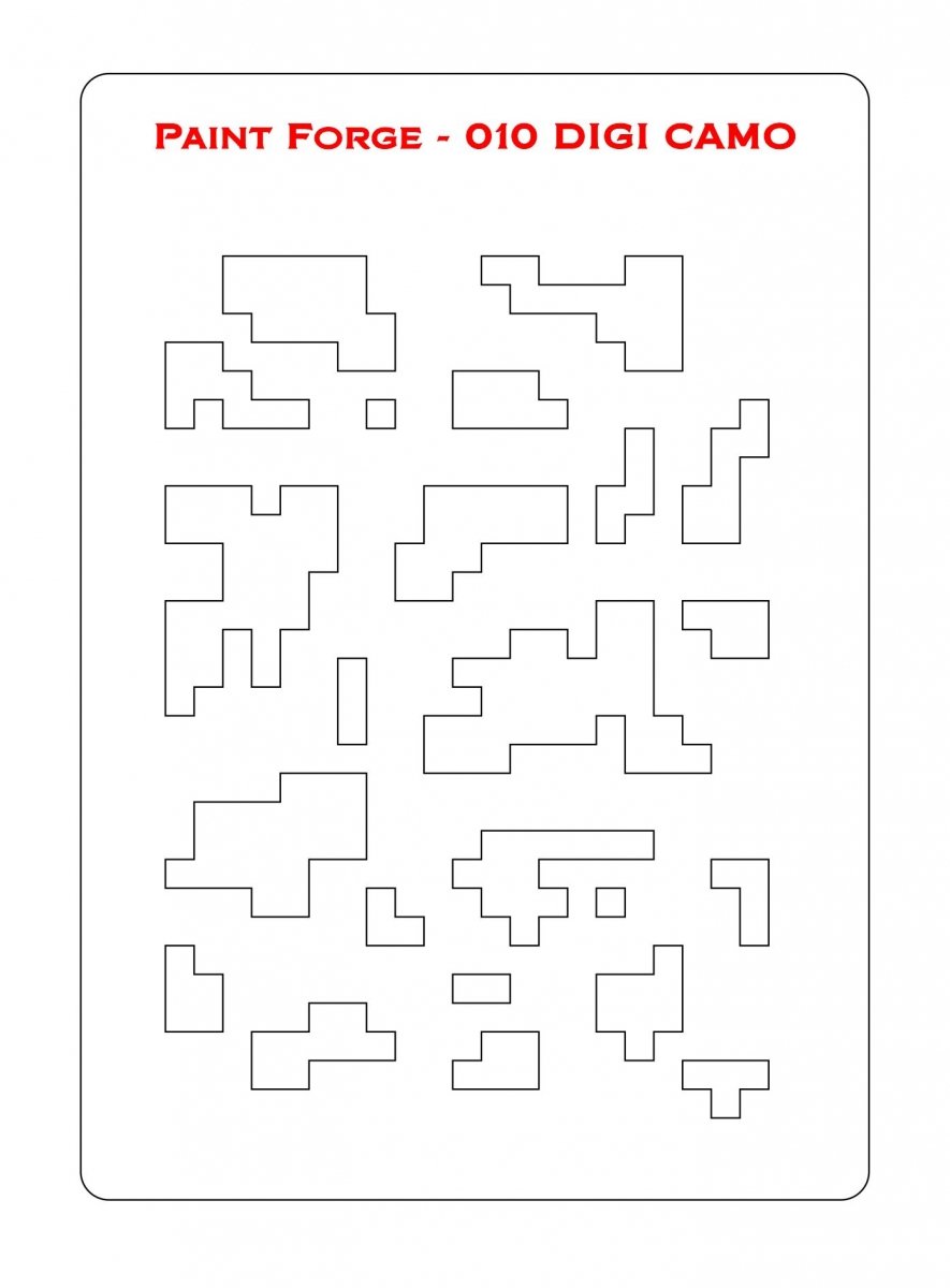 Paint Forge PFST010L STENCIL - DIGI CAMO – immagine 2
