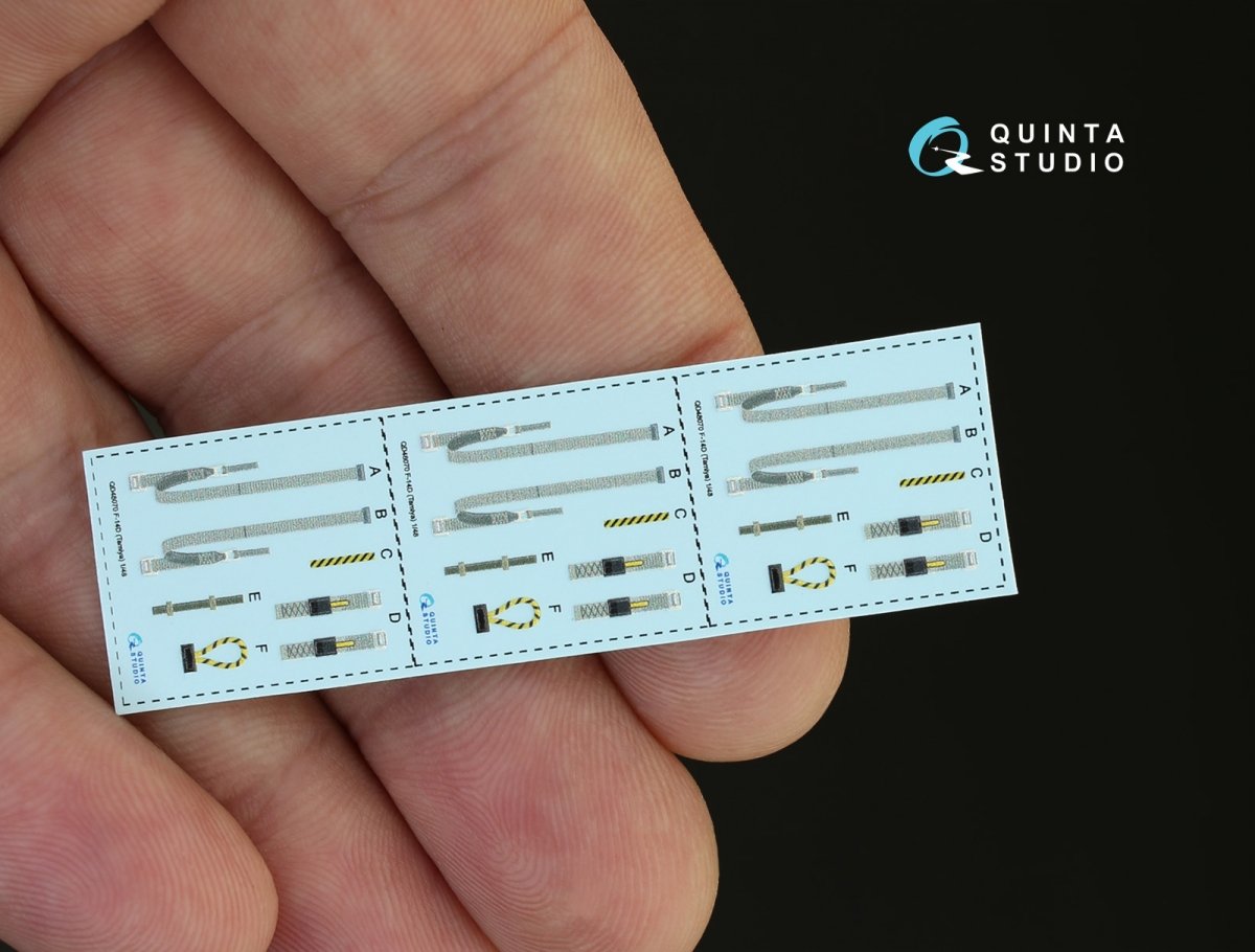 Quinta Studio QD48070 F-14D 3D-Printed &amp;amp; coloured Interior on decal paper (for Tamiya kit) 1/48 – immagine 6