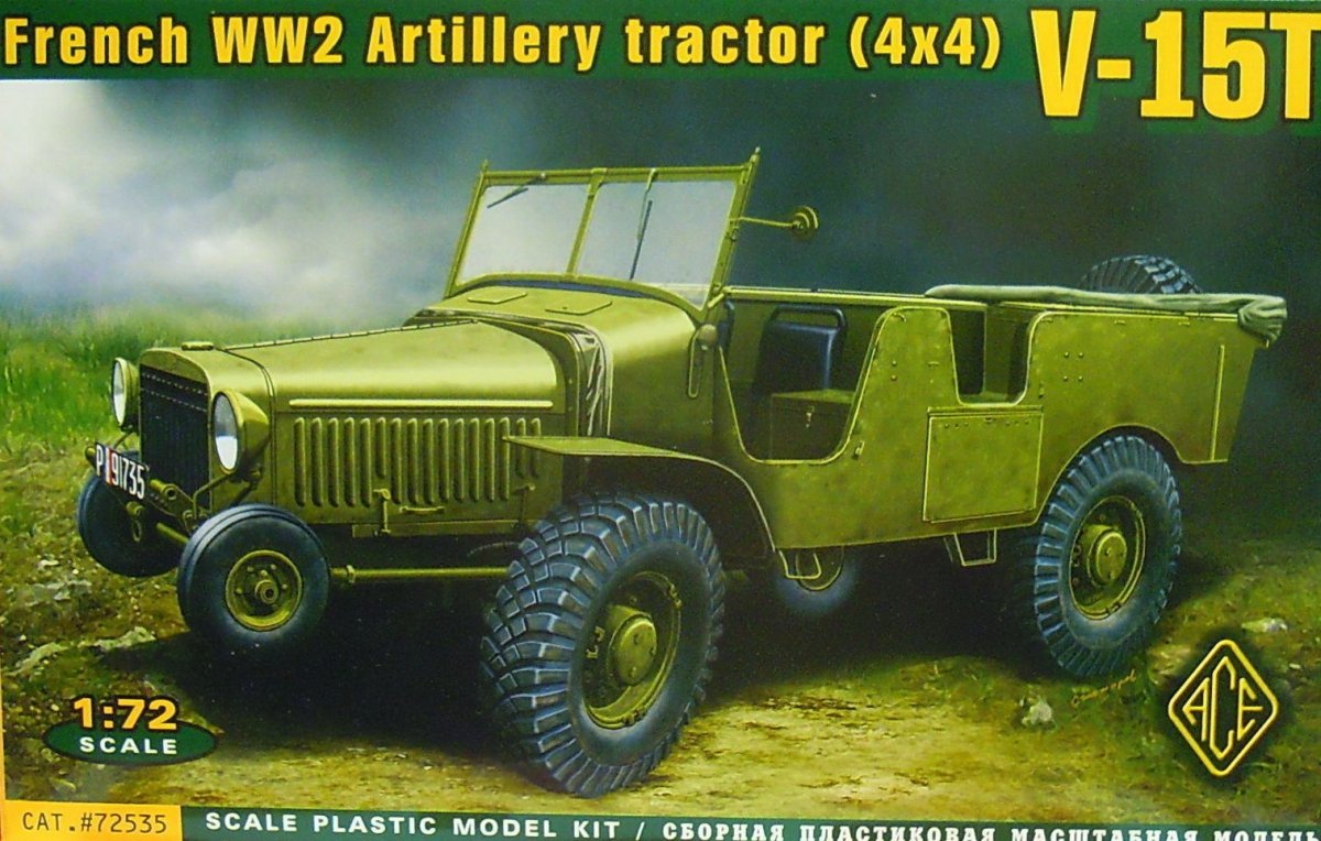 Tracteur d&amp;#39;artillerie français ACE 72535 (4x4) V15T (1/72) de la Seconde Guerre mondiale
