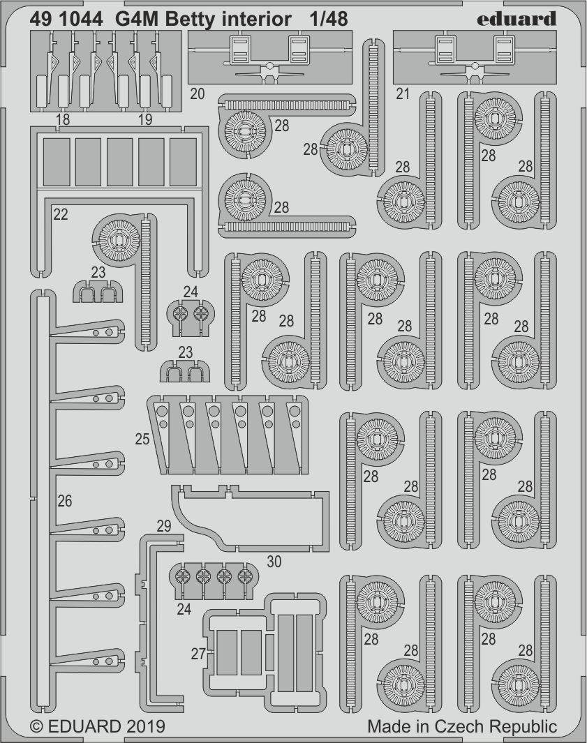 Intérieur Eduard 491044 G4M Betty 1/48 TAMIYA – image 2