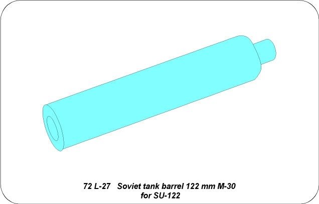 Aber 72L-27 Lufa 122 mm M30 do SU-122 / Soviet tank barrel 122mm M30 for SU-122 1/72 – Bild 3