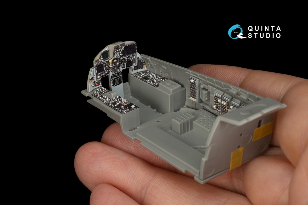 Quinta Studio QD48214 F-15C PAD-upgraded 3D-Printed &amp;amp; coloured Interior on decal paper with resin parts (GWH) 1/48 – Bild 3