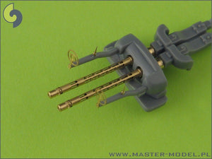 Master AM-32-026 German aircraft machine gun MG 81and MG 81Z - turned barrels and etched sights (2pcs) 1/32 – immagine 2