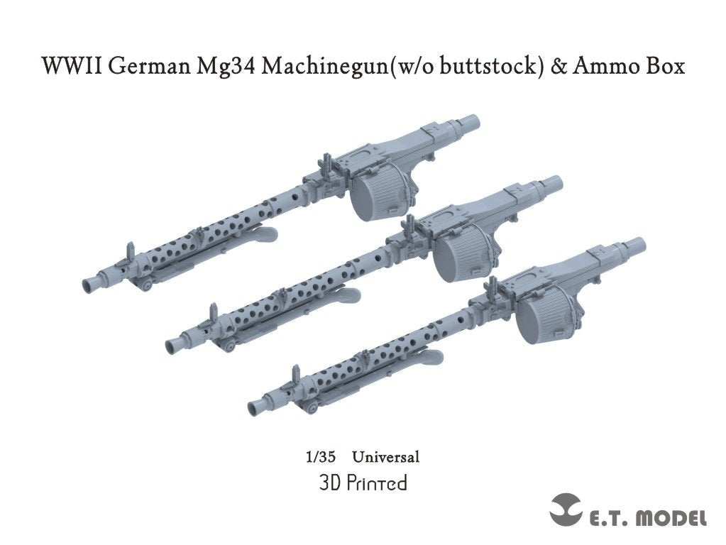 Maquette ET P35-214 de la mitrailleuse allemande MG34 de la Seconde Guerre mondiale (sans crosse) à l&amp;#39;échelle 1/35