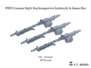 Maquette ET P35-214 de la mitrailleuse allemande MG34 de la Seconde Guerre mondiale (sans crosse) à l&amp;#39;échelle 1/35