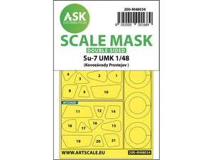 Art Scale Kit M48034 Su-7 UMK Double-Sided Painting Mask for KP 1/48