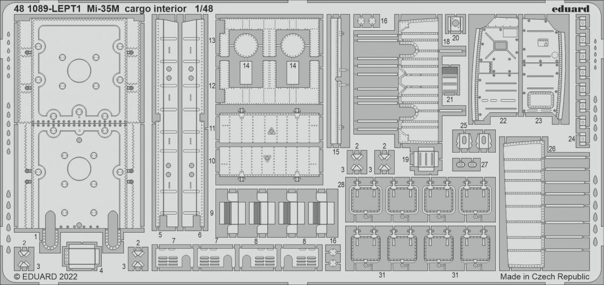 Eduard 481089 Intérieur cargo Mi-35M ZVEZDA 1/48