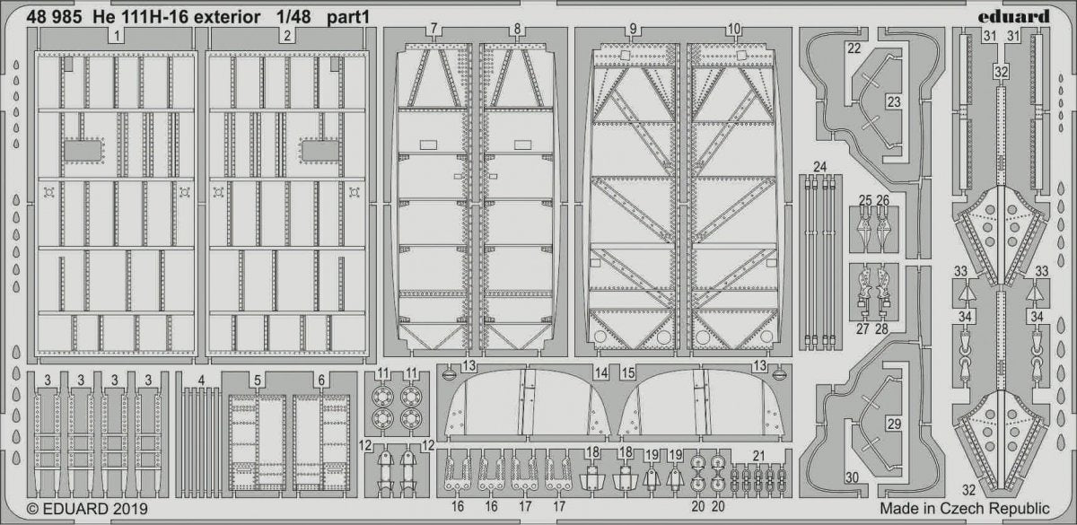 Eduard 48985 He 111H-16 exterior 1/48 ICM