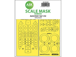 Art Scale Kit M32067 Aichi D3A1 Val One-Sided Express Self Adhesive Mask for Infinity 3206 1/32