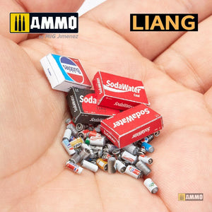 Liang 0411 Modèle imprimé en 3D de canettes de soda et boîtes en carton, années 1960-1990, échelle 1/35 – image 9