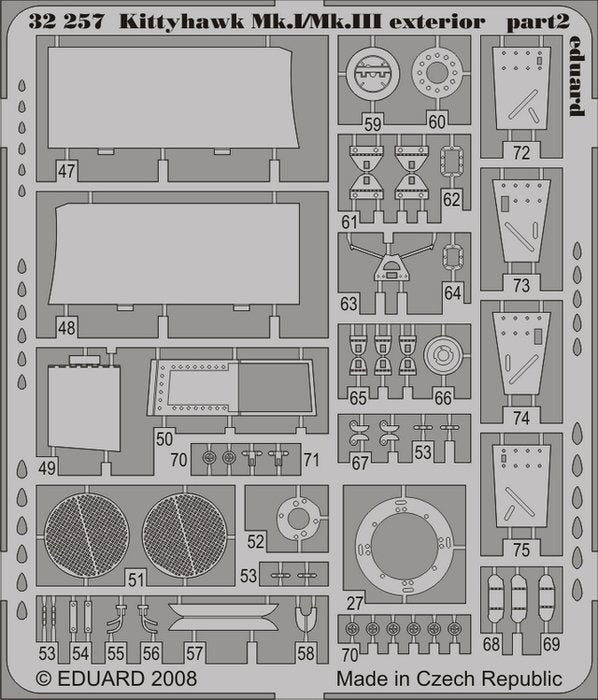 Eduard 32257 Kittyhawk Mk.I/Mk.III exterior HASEGAWA 1/32 – immagine 2