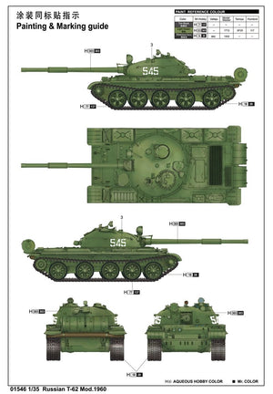 Trumpeter 01546 Russian T-62 Mod.1960 1/35 – zdjęcie 3