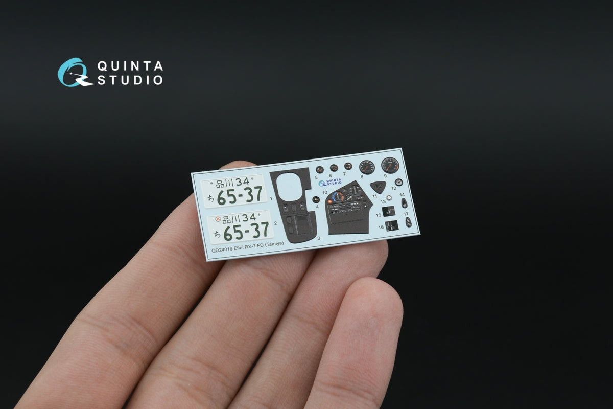 Quinta Studio QD+24016 Efini RX-7FD 3D-Printed &amp;amp; coloured Interior on decal paper (Tamiya) (with metal sticker parts) 1/35 – imagen 6