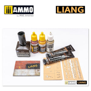 Liang 0009 Chipping Effects Airbrush Stencils – immagine 3