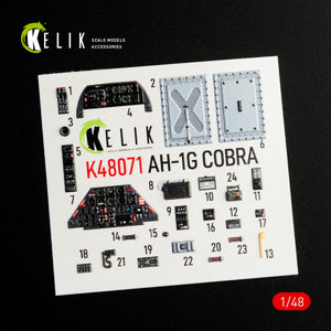 KELIK K48071 AH-1G INTERIOR 3D DECALS FOR ICM/SPECIALHOBBY KIT 1/48 – Bild 3