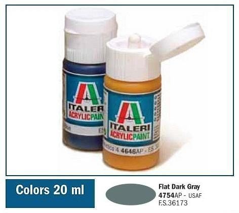 Italeri 4754AP Gris foncé mat 20 ml
