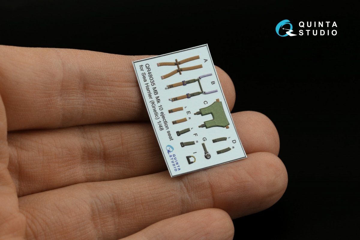 Quinta Studio QD48344 Sea Harrier FA.2 3D-Printed &amp;amp; coloured Interior on decal paper (Kinetic) 1/48 – imagen 6