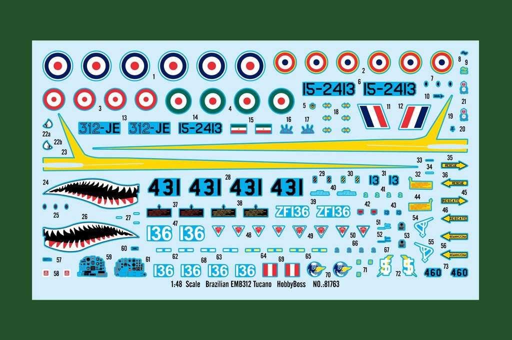 Hobby Boss 81763 Brazilian EMB312 Tucano 1/48 – immagine 3