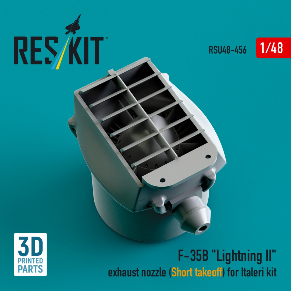 RESKIT RSU48-0456 F-35B &amp;quot;Lightning II&amp;quot; exhaust nozzle (Short takeoff) for Italeri kit (3D printed) 1/48 – immagine 2