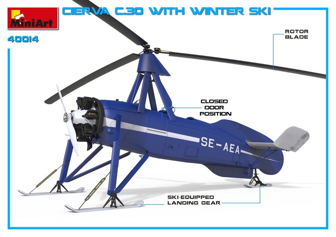 MiniArt 41014 Cierva C.30 avec ski d&amp;#39;hiver 1/35 – image 2