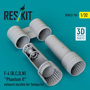 RESKIT RSU32-0194 F-4 (B, C, D, N) « Phantom II » tuyères d&amp;#39;échappement pour maquette Tamiya (impression 3D) 1/32