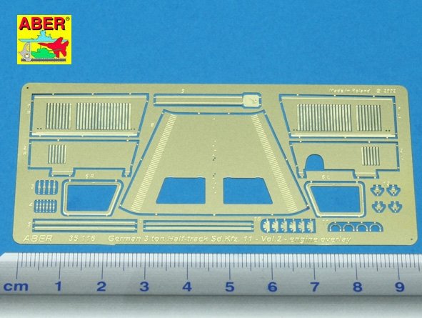 Aber 35116 SD.Kfz. 11 Vol.2 ensemble supplémentaire de pare-soleil et de capot moteur (AFV) (1/35) – image 2