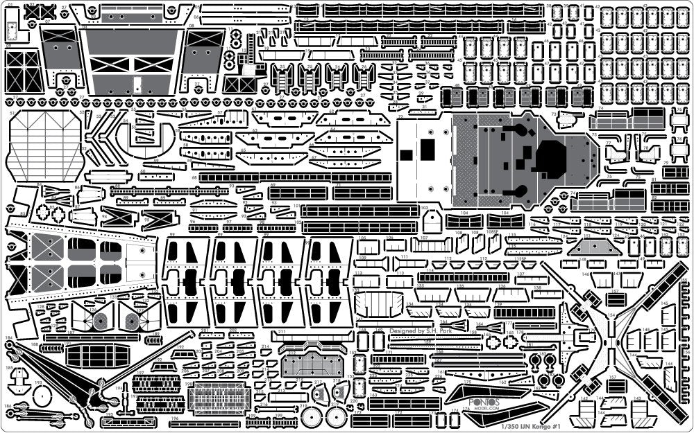 Pontos 35020F1 IJN Kongo 1944 Detail Up Set 1/350 – immagine 18