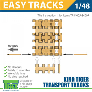 T-Rex Studio TR84007 King Tiger Transport Tracks Pattern 2 1/48 – zdjęcie 5