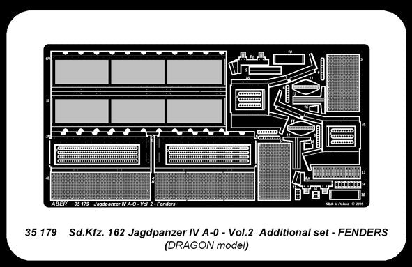 Aber 35179 chasseur de chars allemand Sd.Kfz.162 Jagdpanzer IV A-0 - vol. 2 - jeu supplémentaire - ailes (1/35) – image 2