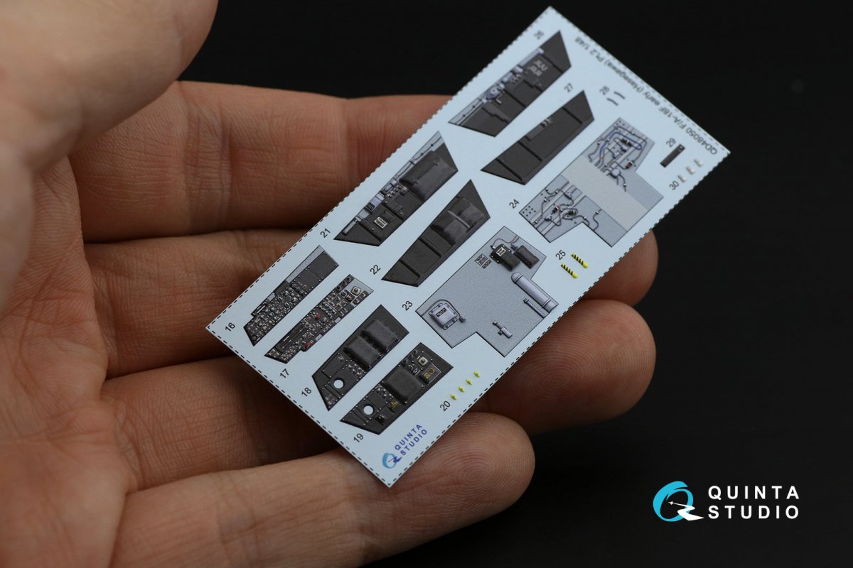 Quinta Studio QD48050 F/A-18F early 3D-Printed &amp;amp; coloured Interior on decal paper (Hasegawa) 1/48 – Bild 6