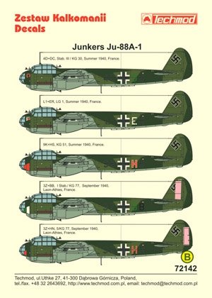 Techmod 72142 - Junkers Ju 88A-1 1/72 – Bild 2