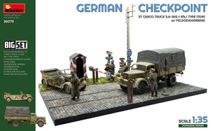 MiniArt 36075 German Checkpoint. 3t Cargo Truck 3,6-36S &amp;amp; Kfz.1 Type 170VK w/ Feldgendarmerie. Big Set 1/35