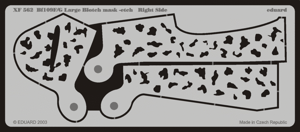 Eduard XF562 Bf 109F/ G Large Blotch mask-etch 1/48 – Bild 2