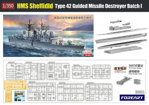 ForeArt 3001 HMS Sheffield Type 42 Guided Missile Destroyer Batch I 1/350 – zdjęcie 2