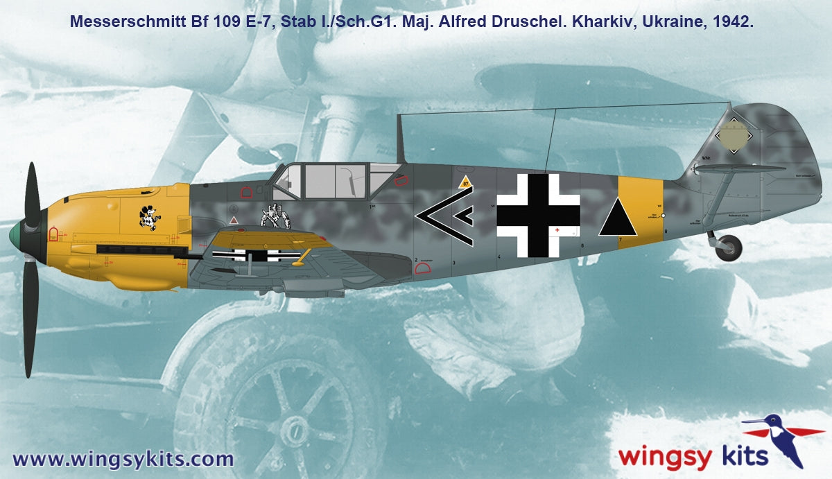 Wingsy Kits D5-11 German WWII Fighter MESSERSCHMITT Bf 109 E-7 1/48 – imagen 4