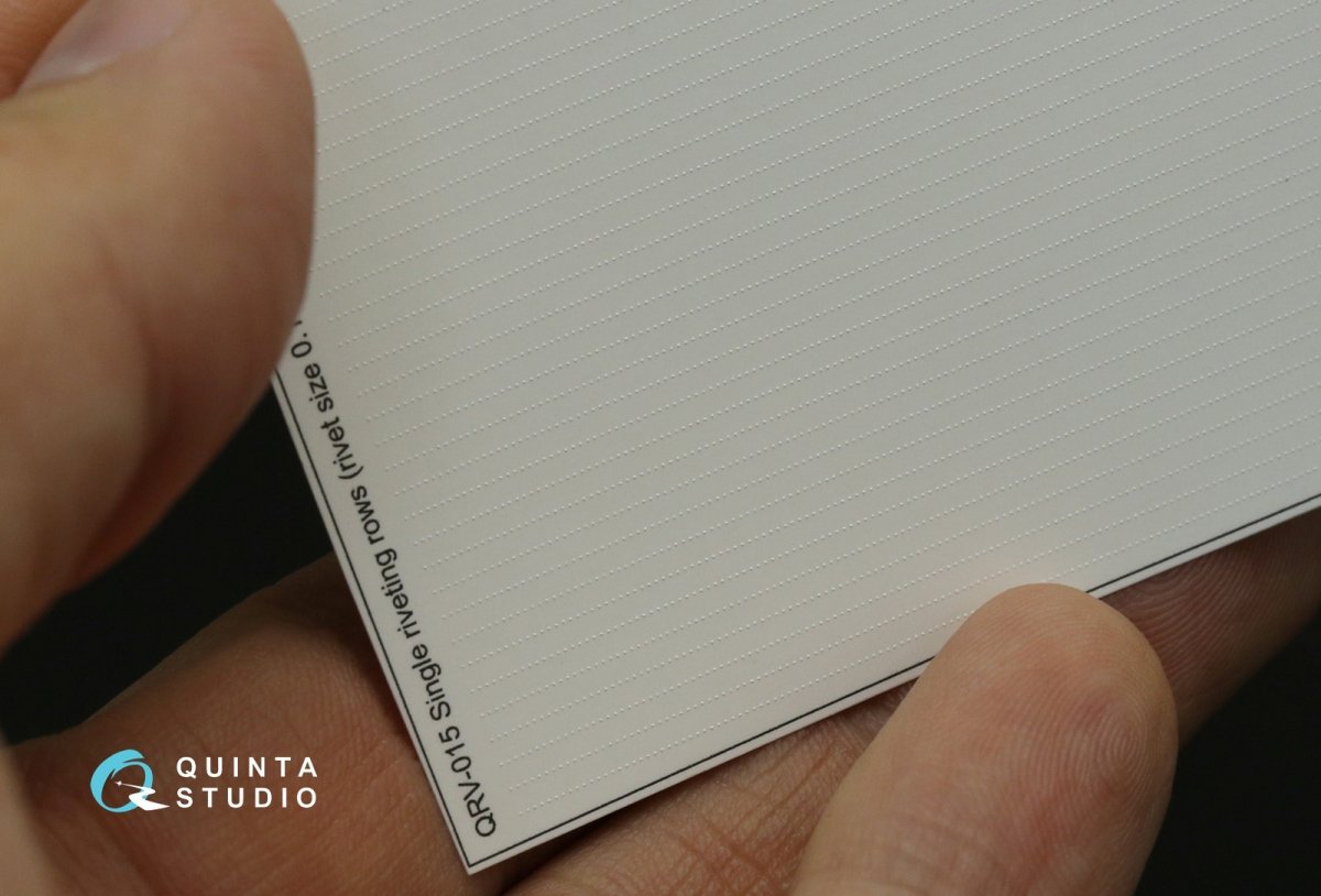 Quinta Studio QRV-015 Single riveting rows (rivet size 0.10 mm, gap 0.4 mm, suits 1/72 scale), White color, total length 6.7 m/22 ft – image 6