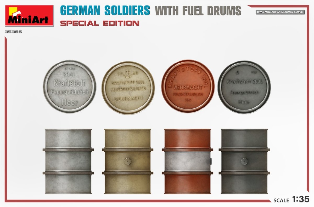 MiniArt 35366 GERMAN SOLDIERS WITH FUEL DRUMS. SPECIAL EDITION 1/35 – immagine 5