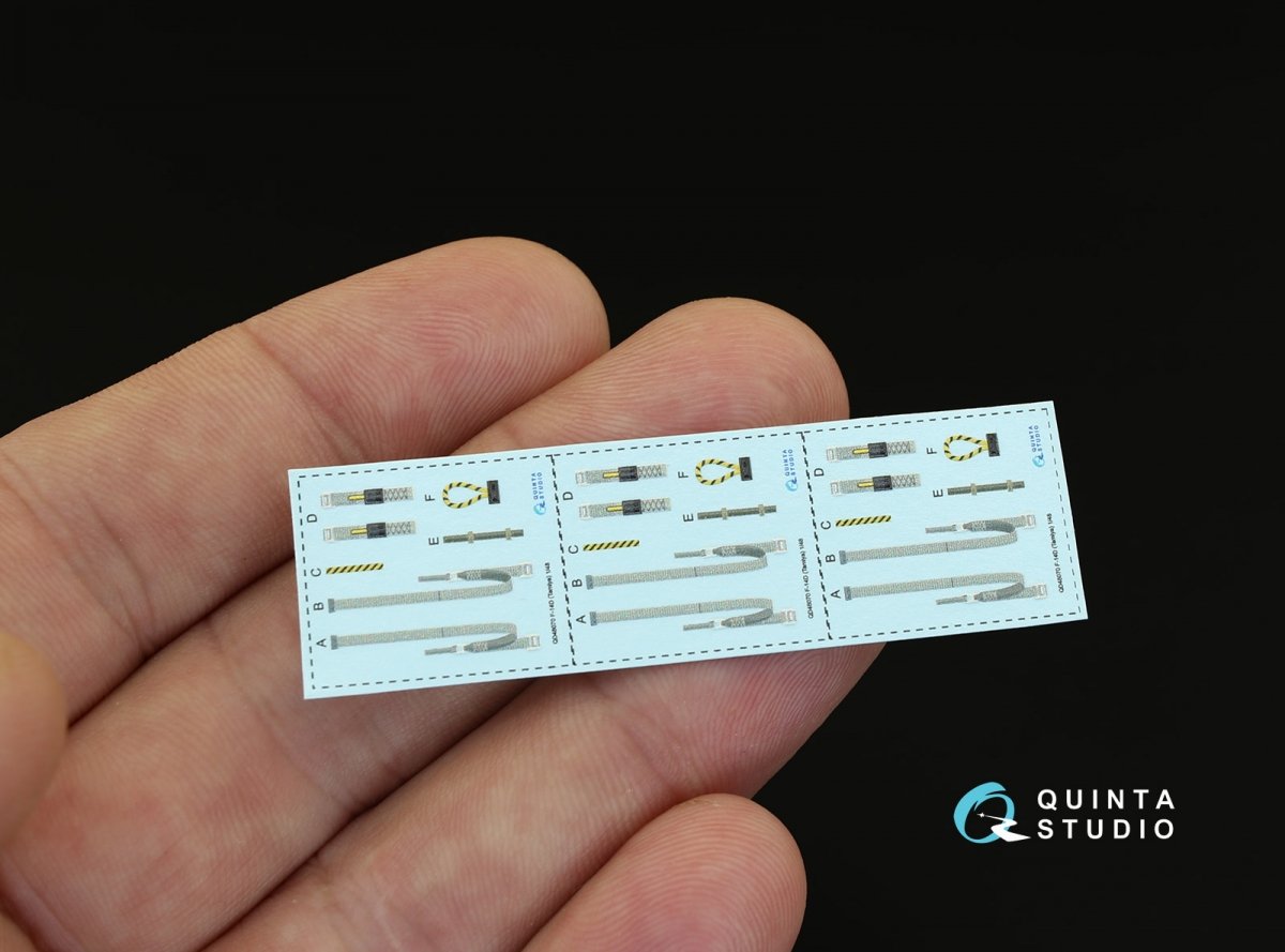 Quinta Studio QD48070 F-14D 3D-Printed &amp;amp; coloured Interior on decal paper (for Tamiya kit) 1/48 – immagine 3