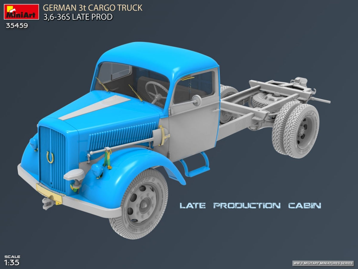 MiniArt 35459 German 3t Cargo Truck 3.5-36s Late Production 1/35 – Bild 7