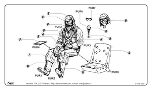 CMK F48150 Japanese Aces S. Sakai (1.fig for A6M2 Zero) 1/48 – immagine 2