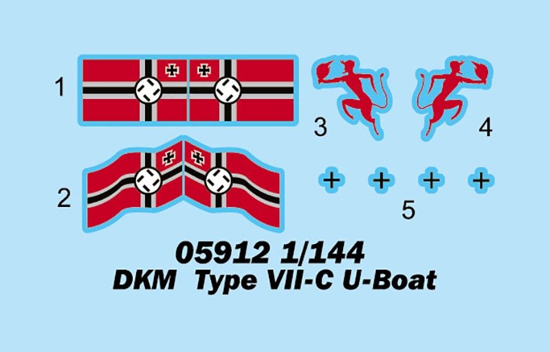 Trumpeter 05912 DKM Type VII-C U-Boat 1/144 – Bild 3
