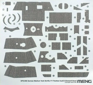 Meng Model SPS-058 Sd.Kfz.171 Panther Ausf.D Zimmerit Decal 1/35