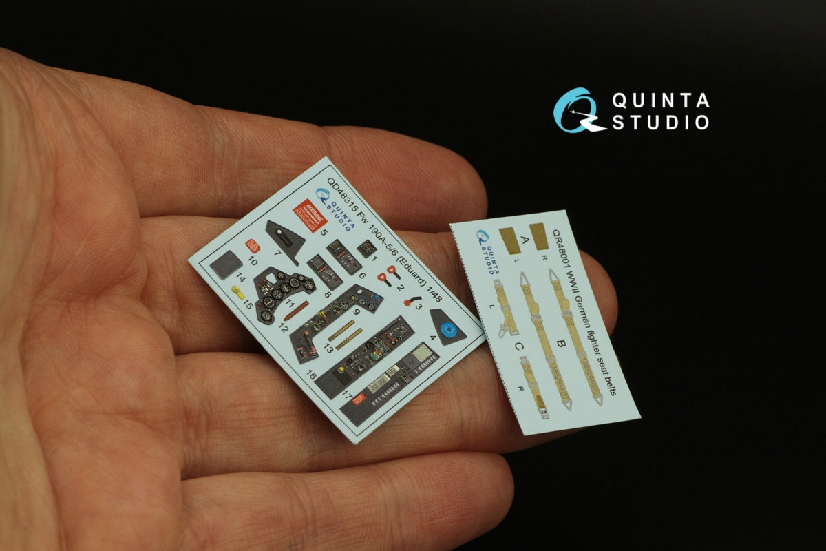 Intérieur imprimé en 3D et coloré sur papier décalcomanie Quinta Studio QD48315 Fw 190A-5/6 (Eduard) 1/48 – image 6