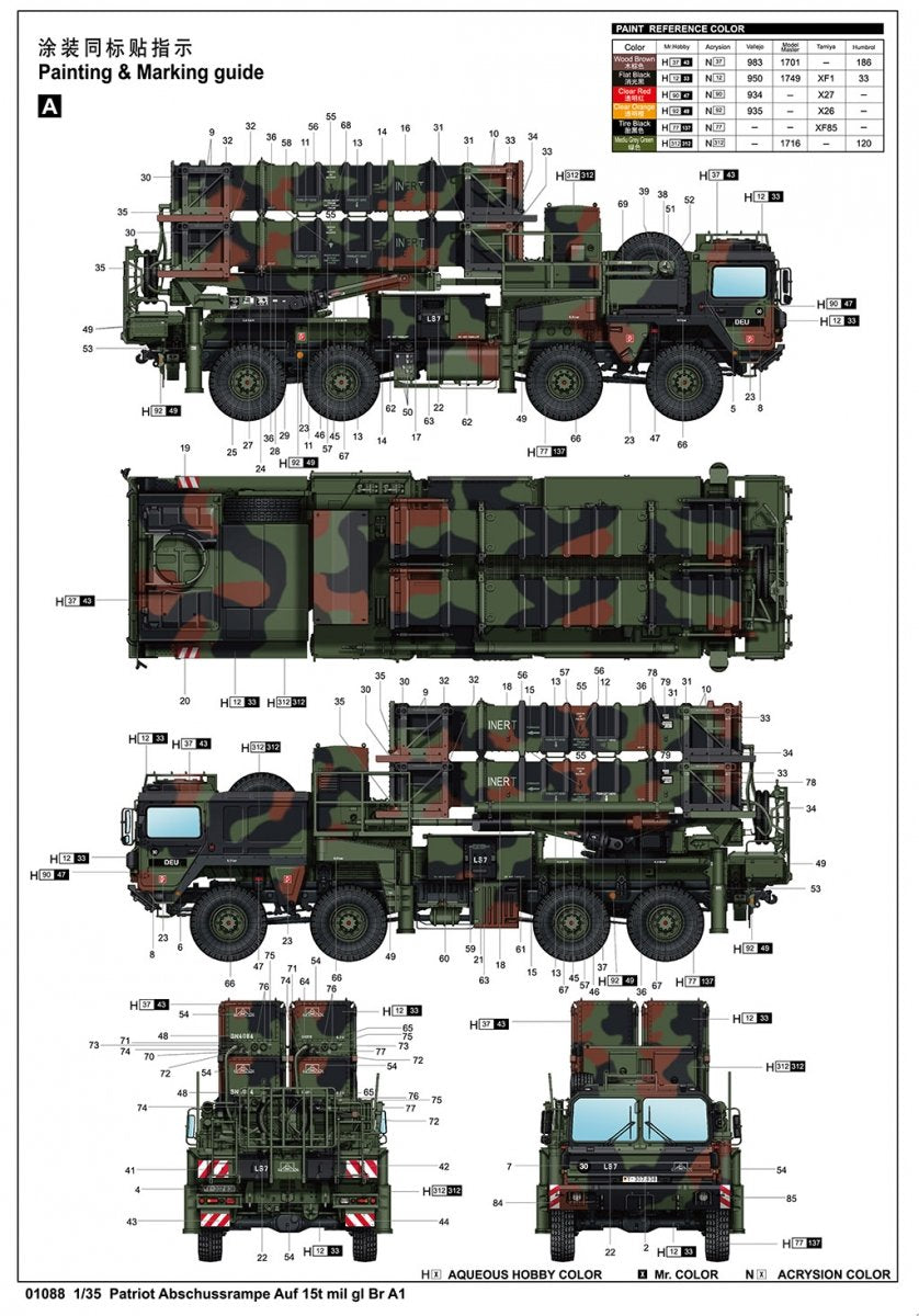 Trumpeter 01088 Patriot Abschussrampe auf 15t mil gl Br A1 1/35 – image 5
