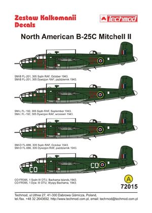 Techmod 72015 - North American B-25C Mitchell II 1/72 – image 2