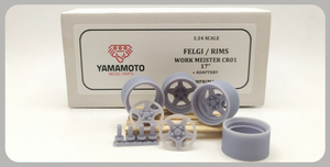 Yamamoto Model Parts YMPRIM1 Felgi Work Meister CR01 17 &amp;#39; + adaptery 1/24